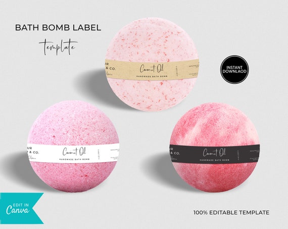 Editable Bath Bomb Label Template Printable Bath Bomb Label | Etsy