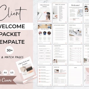 Client Welcome Packet Template, Editable Services & Pricing Guide, Proposal Template, Virtual Assistant Welcome Packet, Client Onboarding