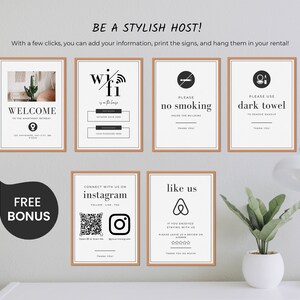 Welcome Book Template, Airbnb Host Bundle, Vacation Rental Welcome Book, VRBO Welcome Book, Editable Canav Airbnb Guest Book, House Manual image 8