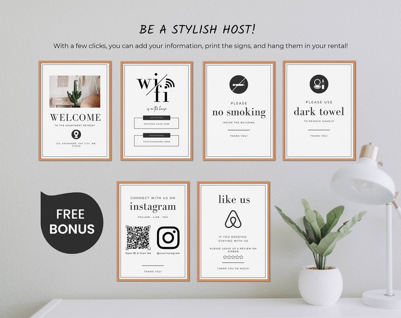 Welcome Book Template, Airbnb Host Bundle, Vacation Rental Welcome Book, VRBO Welcome Book, Editable Canav Airbnb Guest Book, House Manual image 8