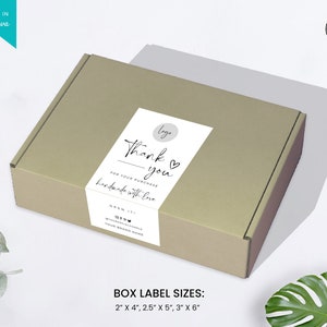 Editable Box Label Template, Custom Packaging Labels, Order Packaging  Seal Sticker, Printable Parcel Sticker, Shipping Label, Box seal