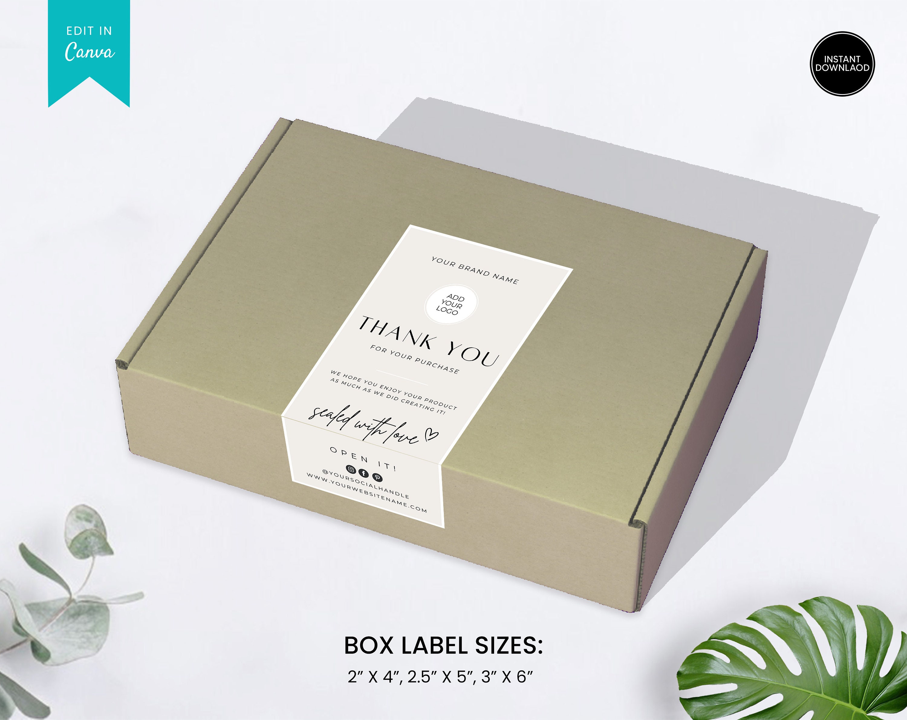 Editable Box Label Template Custom Packaging Labels Order - Etsy UK