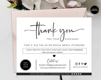 CUSTOM PRINTED /ETSY THANK YOU CARDSMAKE UP BEAUTY SUPPLIES BUSINESS 06