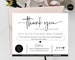 PRINTABLE Thank You Cards Business Template | Etsy Small Business Thank You For Your Purchase | Editable Customer Packaging Insert Note