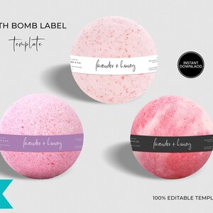 Editable Bath Bomb Label Template Printable Bath Bomb Label - Etsy
