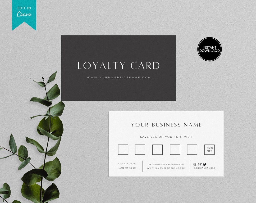 Printable Loyalty Card Template Beauty Loyalty Card Editable - Etsy