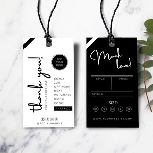 Small Business Price Tag Template | Editable Clothing Hang Tag Printable | Clothing Hang Tag | Custom Hang Tags | Clothing Labels T18