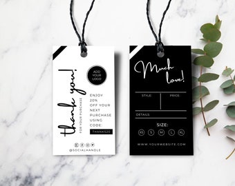 Small Business Price Tag Template | Editable Clothing Hang Tag Printable | Clothing Hang Tag | Custom Hang Tags | Clothing Labels T18