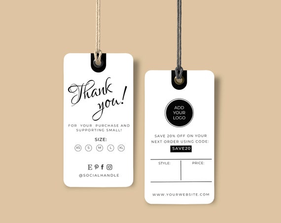  Custom Clothing Label Tags, Custom Hang Tags, Personalized  Your Logo and Text Price Tags, Jewelry Hang Tags Labels, Printable Hang Tags  with Your Design (2 x 3.5 inch) : Office Products