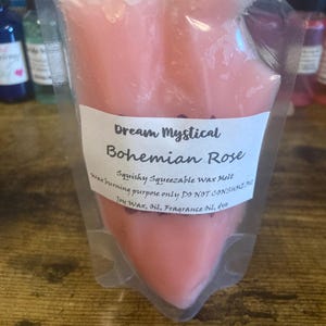 Squishy Squeezable Wax Melt: Bohemian Rose Scent, Eco-Friendly