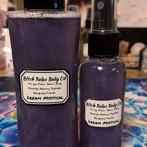 2oz B!tch Relax Lavender Body Oil Handmade Moisturizer• Heals• Protecte• Balances & Aligns 3rd Eye Chakra