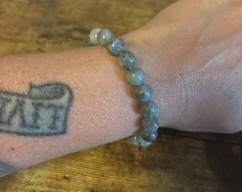 Celestial Shield Labradorite Natural Genuine Healing Crystal Bracelet