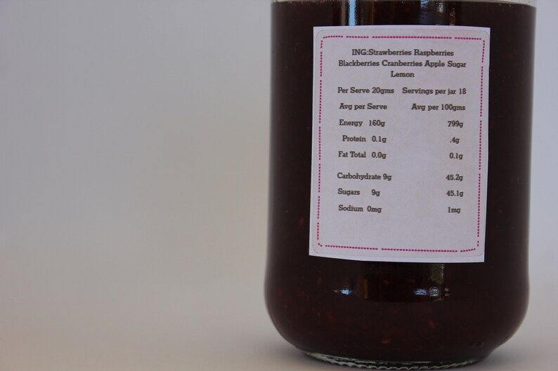 Mixed Berry Jam Generous 375ml Jar image 3