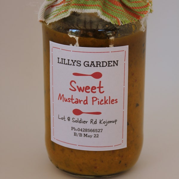 Sweet Mustard Pickles - 375ml jar