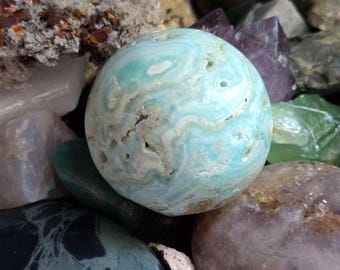 Blue Aragonite Sphere