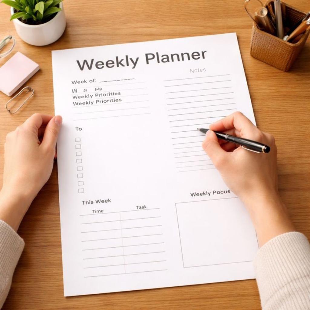 Minimalist Weekly Planner Printable | Simple PDF (instant Download) - Etsy