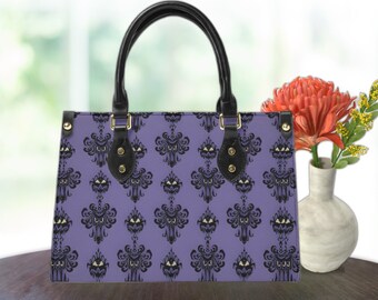 Women's Tote Bag  , haunted mansion Bag ,leather tote bag perfect birthday gift for her