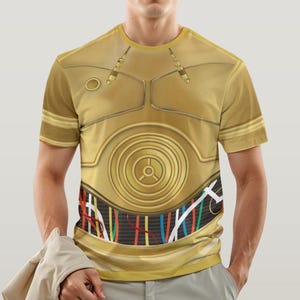 C3PO Costume Shirt: Star Wars Cosplay, Sci-Fi Fan Gift