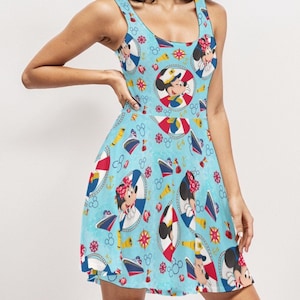 Disney Cruise Dress - Mickey Nautical Dress - Vacation Midi Dress