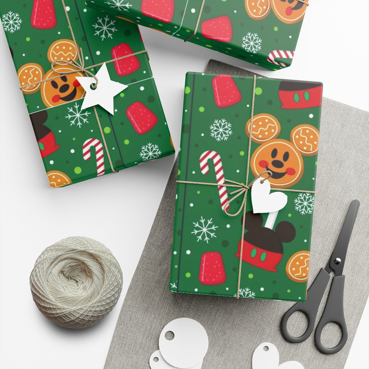 Mickey Christmas Gift Wrap Papers Disney gift wrap gingerbread gift
