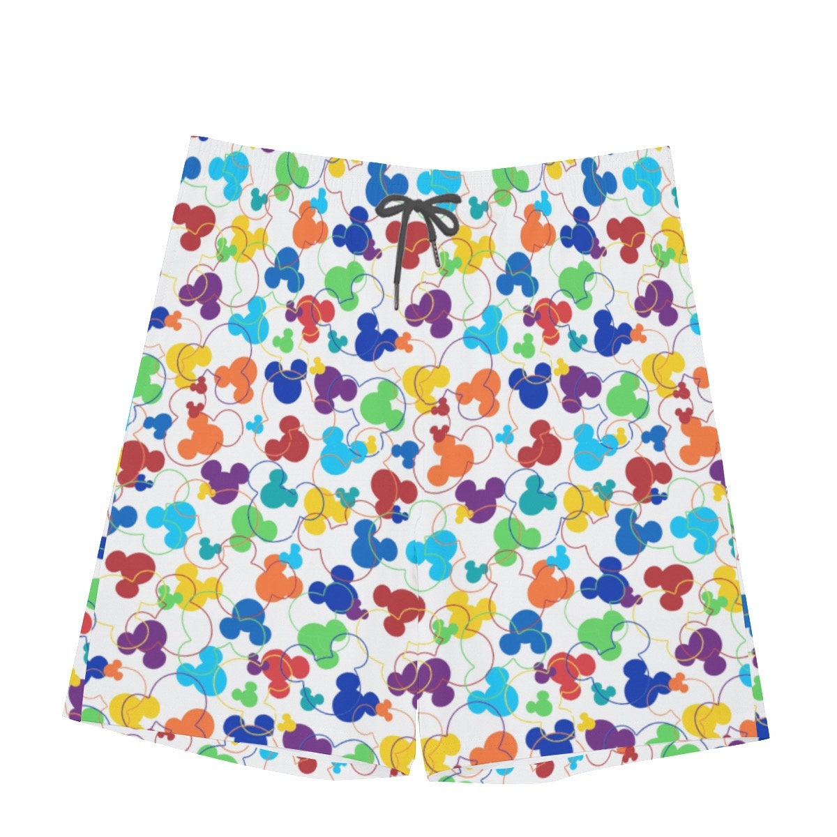 Disney Mickey Multicolor Rainbow Men's Beach Shorts , trunks - Add Fun and Color to Your Beach Look