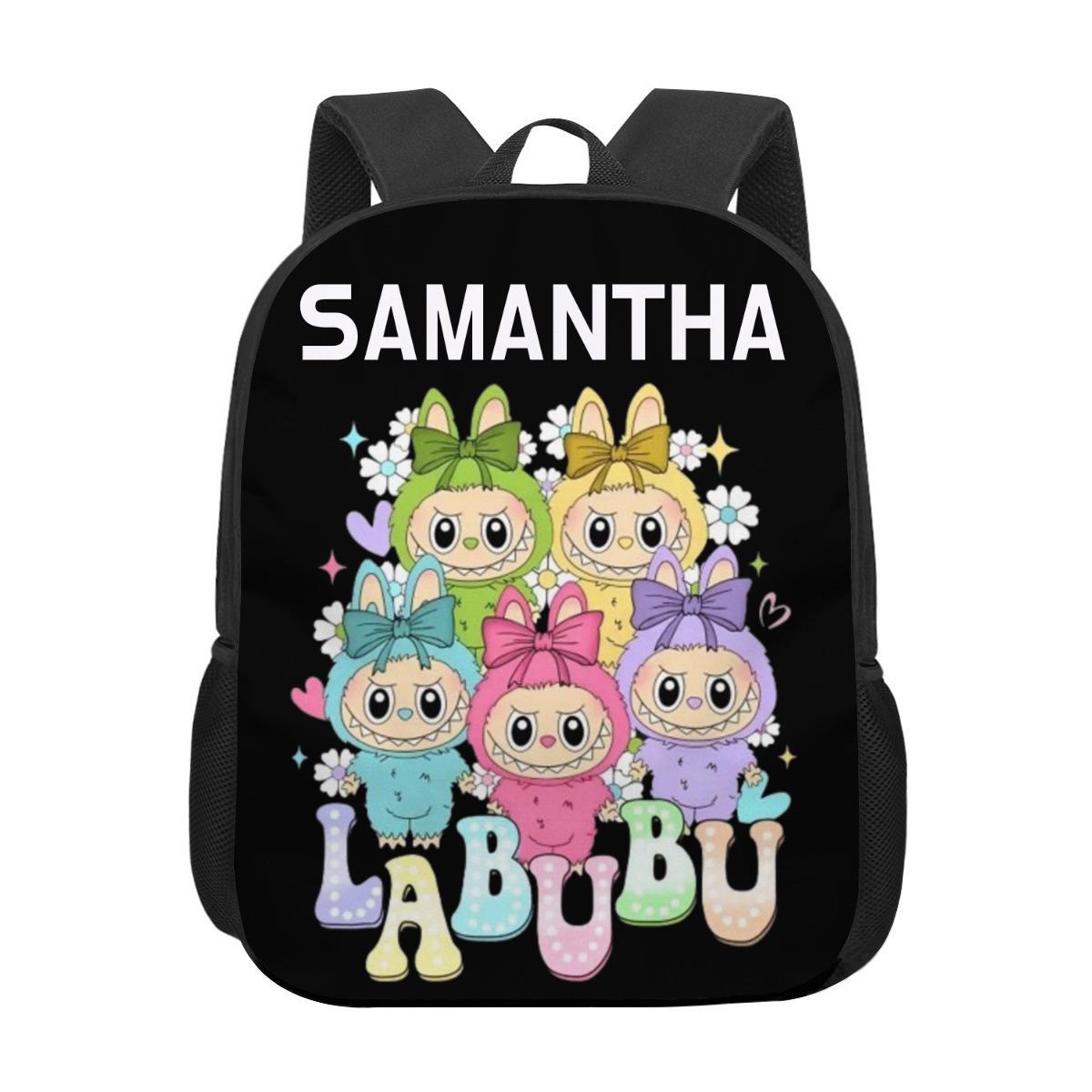 Personalized Labubu Backpack: Custom Name, Oxford Cloth