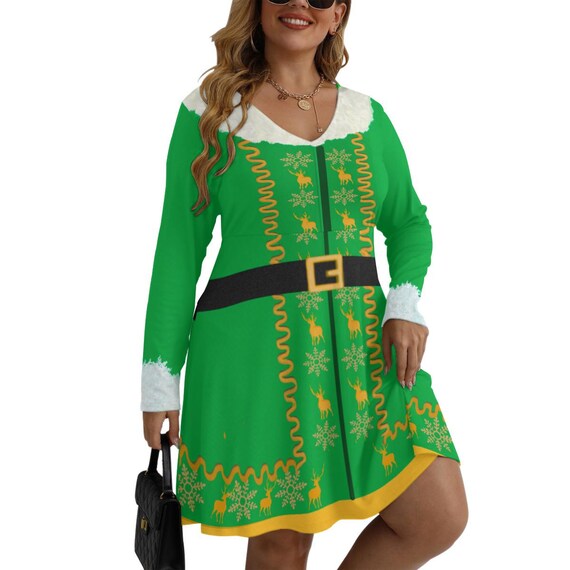 The Elf Plus Size Dress Plus Size Holiday Dress Etsy
