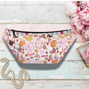 Mickey Valentine Jumbo Bauchtasche | Disney Snack Große Gürteltasche | Verstellbare Crossbody Bag