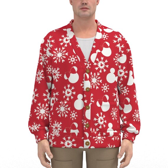 Disney Christmas Mickey Cardigan Unisex Mickey Xmas Cardigan Mickey Christmas Sweater Etsy