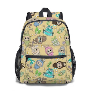 Labubu Backpack, Labubu Canvas backpack, Labubu Backpack 12in,