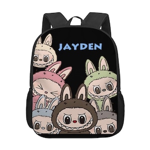 Personalized Labubu Backpack, Labubu backpack purse,Labubu personalized bag, Labubu mini backpack,Labubu custom backpack 13in