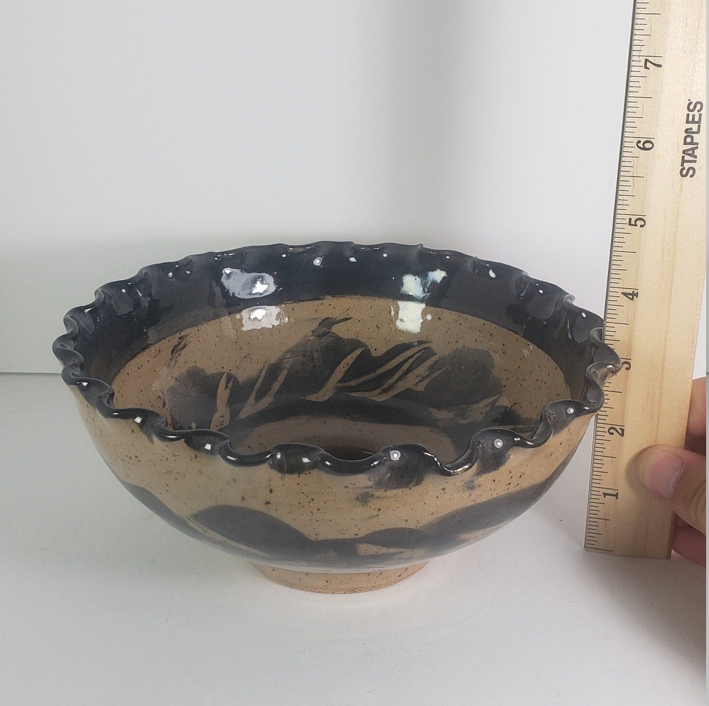 Wave Rim Bowl Handmade Pottery, Wavy Rim Bowl - Etsy