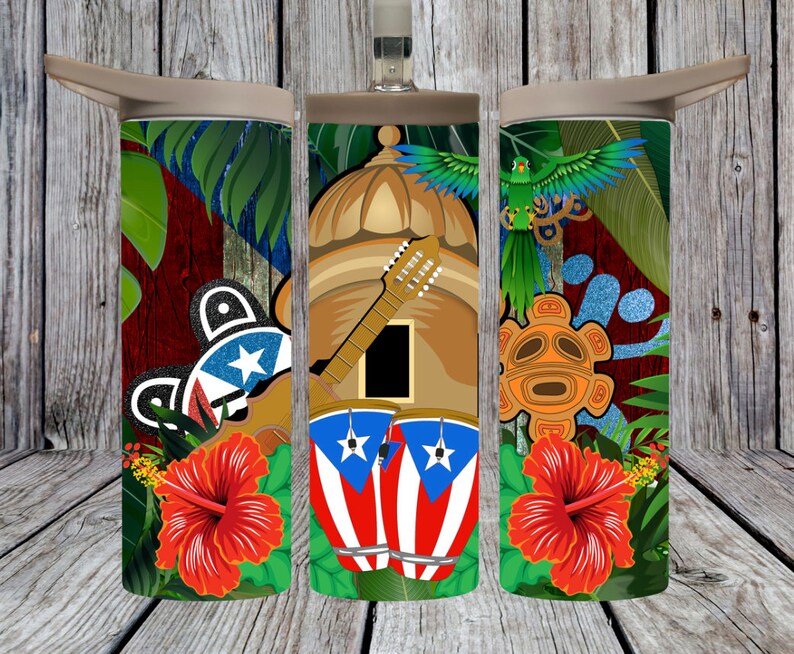 Puerto Rico Inspired Tumbler Etsy