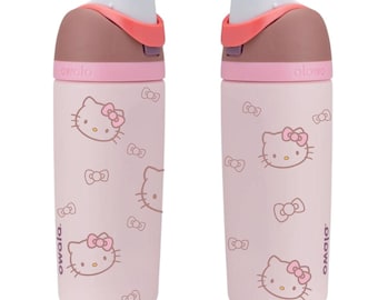 owala ハローキティ 水筒 ピンク 32oz 950ml HK Owala 32oz Pink Water Bottle, Sanrio Inspired Hello Kitty