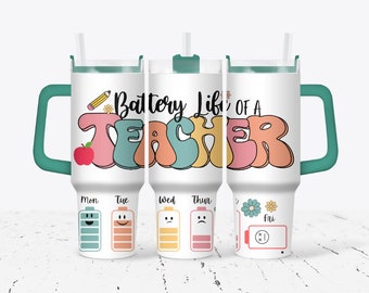 Vaso de 40 oz con duración de batería para profesores