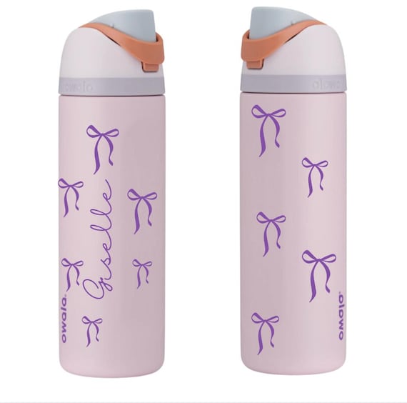 新品 owala 24 oz 水筒 ストロー付き ピンクリボン ピンク/パープルのコケットリボン 24/32オンス Owala ボトル
