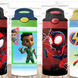Vasos infantiles animados de Spiderman y sus increíbles amigos