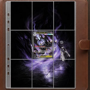 Lámina artística extendida Mega Chandelure (Pitch Black) • Inserto para carpeta de 9 bolsillos (descarga digital)