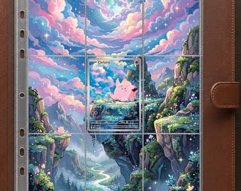 Grande impression d'art Clefairy (ensemble de commande parfait) • Intercalaire pour reliure à 9 pochettes (téléchargement numérique)