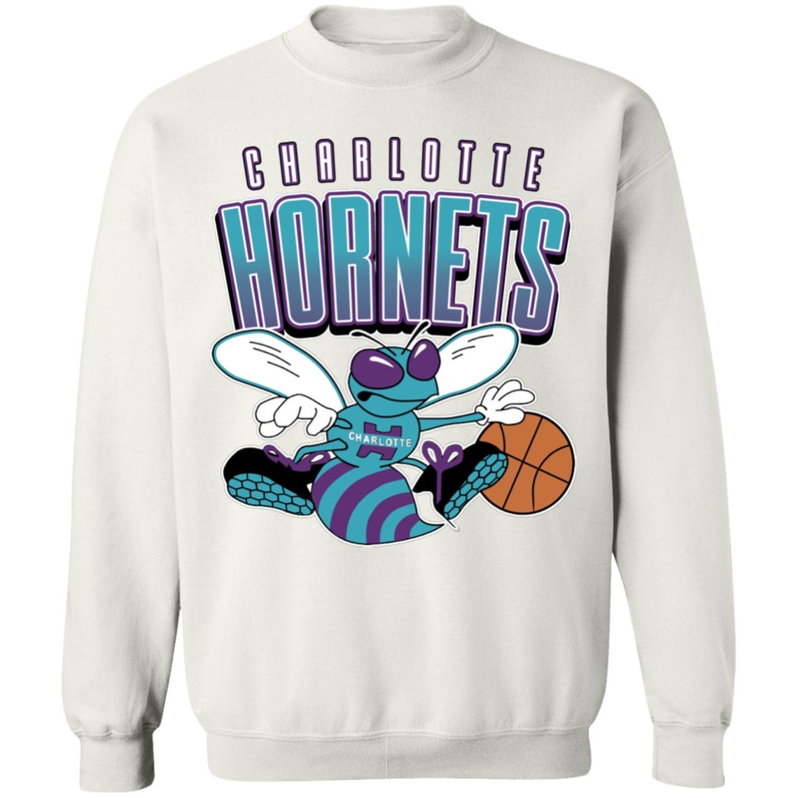 charlotte hornets vintage crewneck
