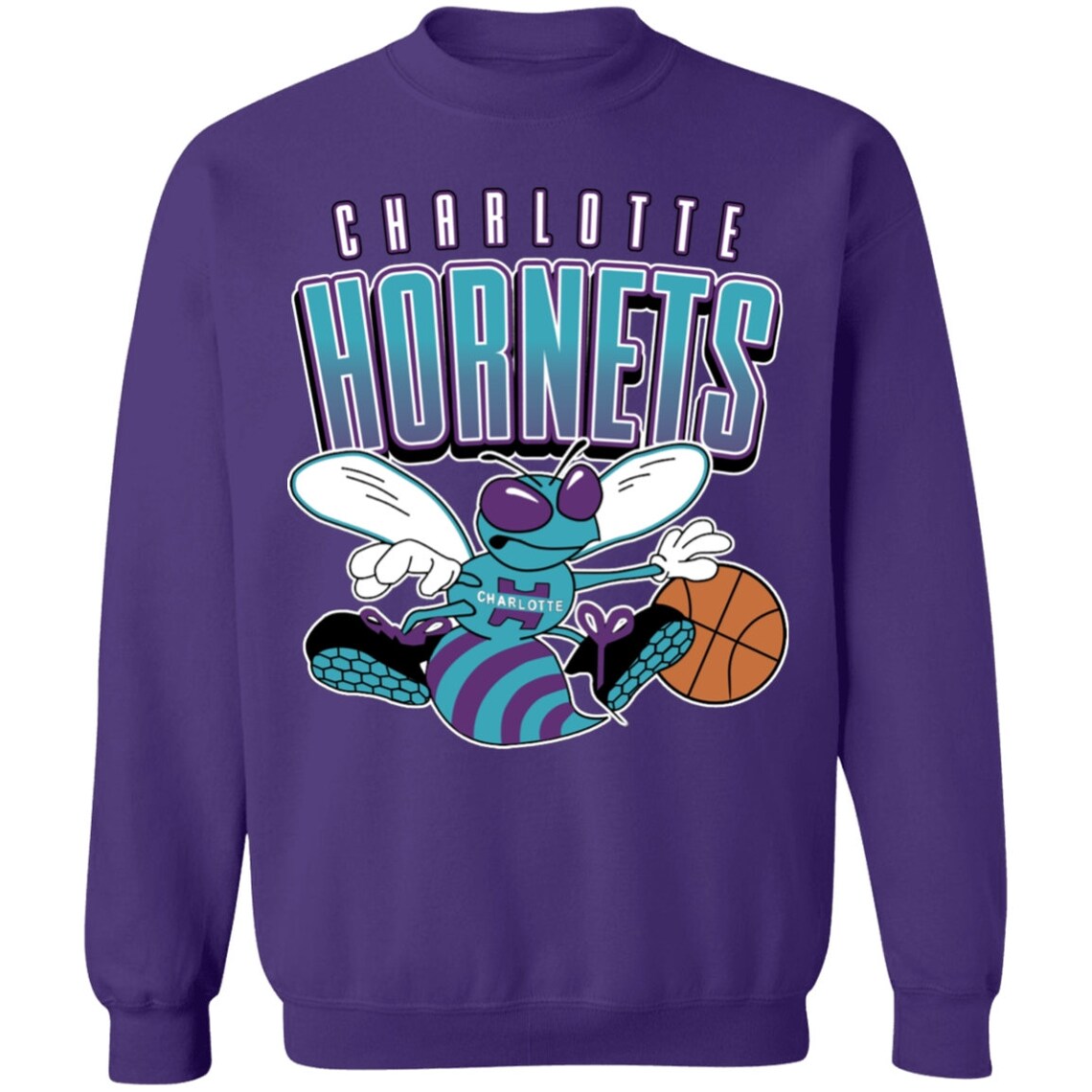 charlotte hornets vintage crewneck