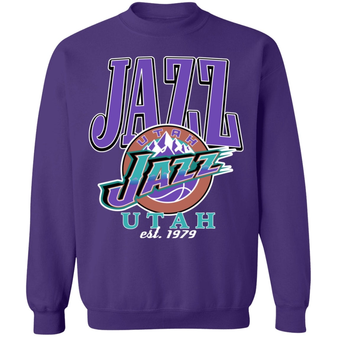 Utah Jazz 1979 Retro Vintage NBA Crewneck Sweatshirt Sweater Etsy