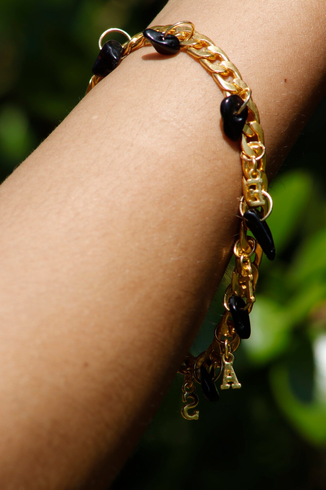 Black Obsidian SAFE Bracelet Etsy