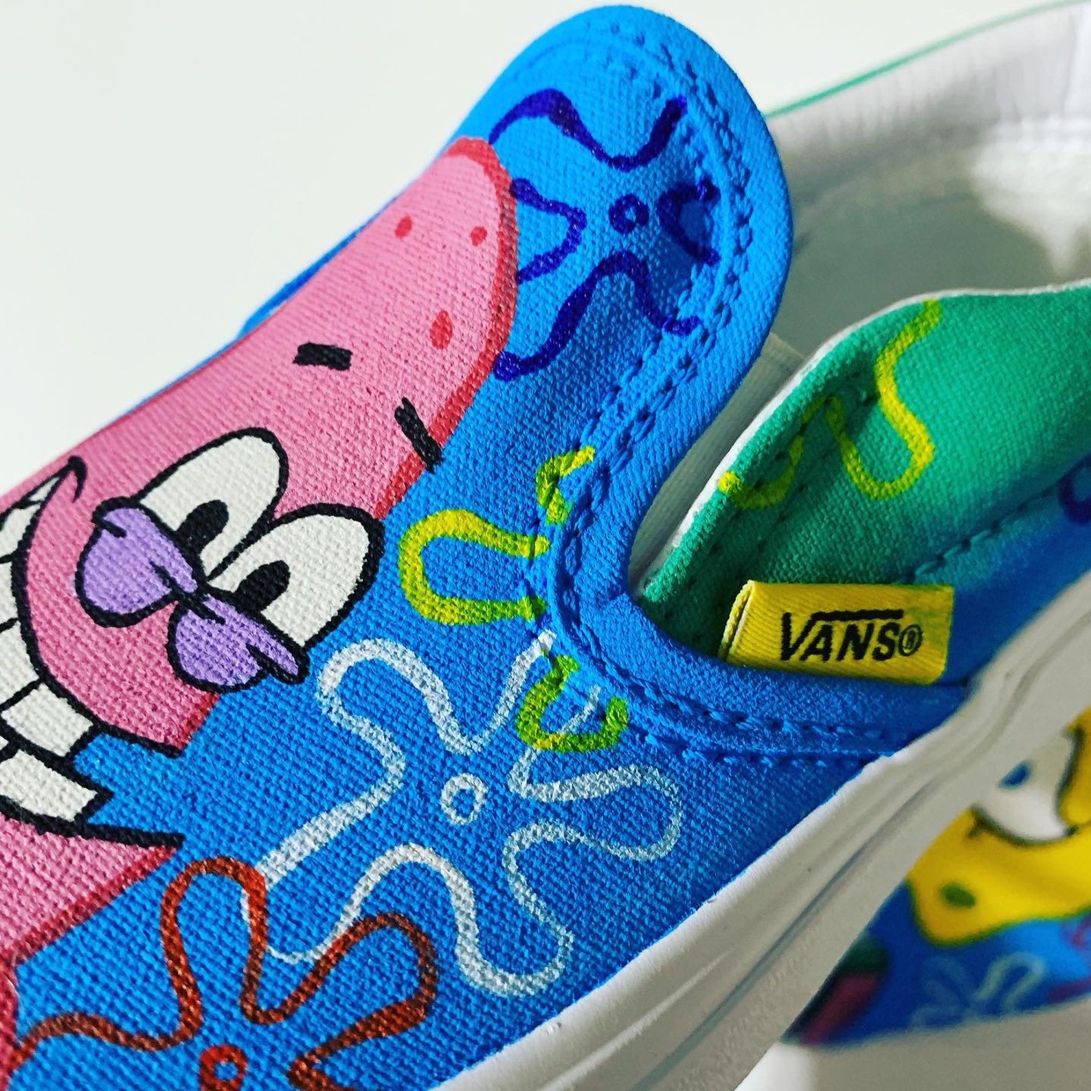 Spongebob and Patrick Custom Vans | Etsy