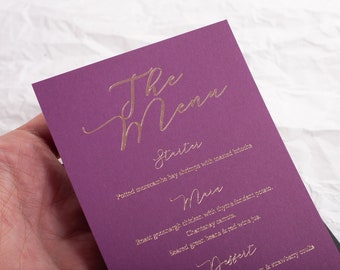 Customized Wedding Menu