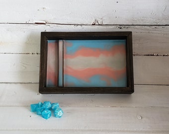 Trans Pride Resin Dice Tray for TTRPGs (Gen 3)