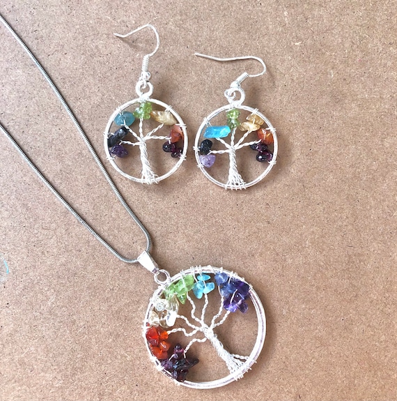 CRYSLOVE Orecchini Albero Della Vita da Donna Argento 925 con Cristalli,Ciondolo Albero Della Vita,Gioielli Donna, Regalo per Donne
