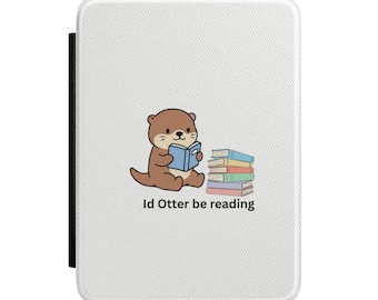 Id Otter Be Reading Kindle Case | Cute Otter Reading Design