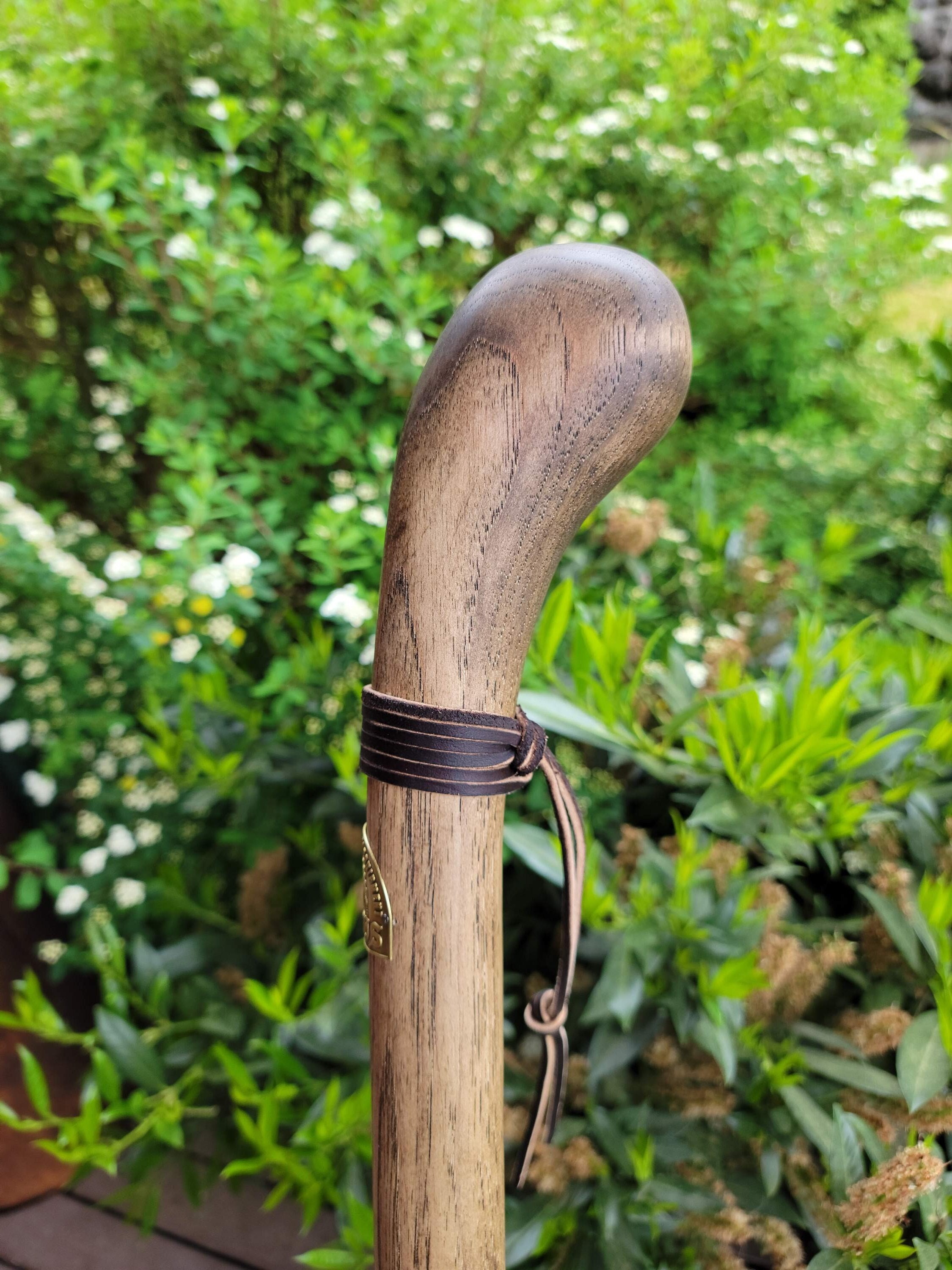 Heavy Hickory Walking Stick Etsy