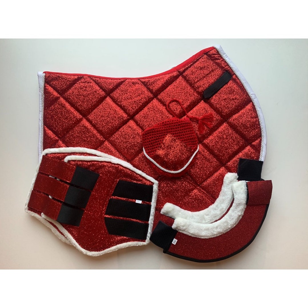 Glittery Saddle Pad & Saddle Pad Sets Stylish Equestrian English Saddle